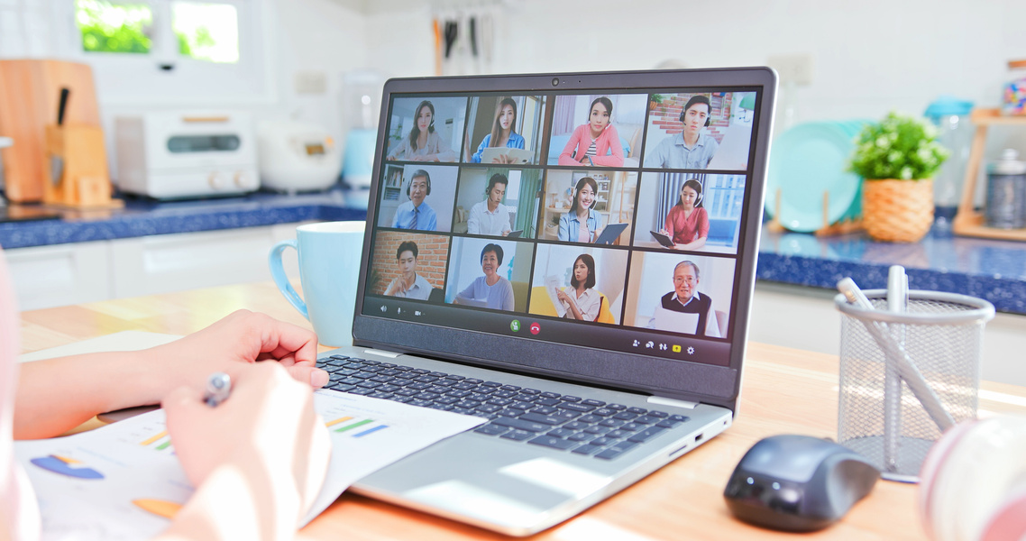 Telework Video Meeting at Home