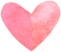 pink watercolor heart